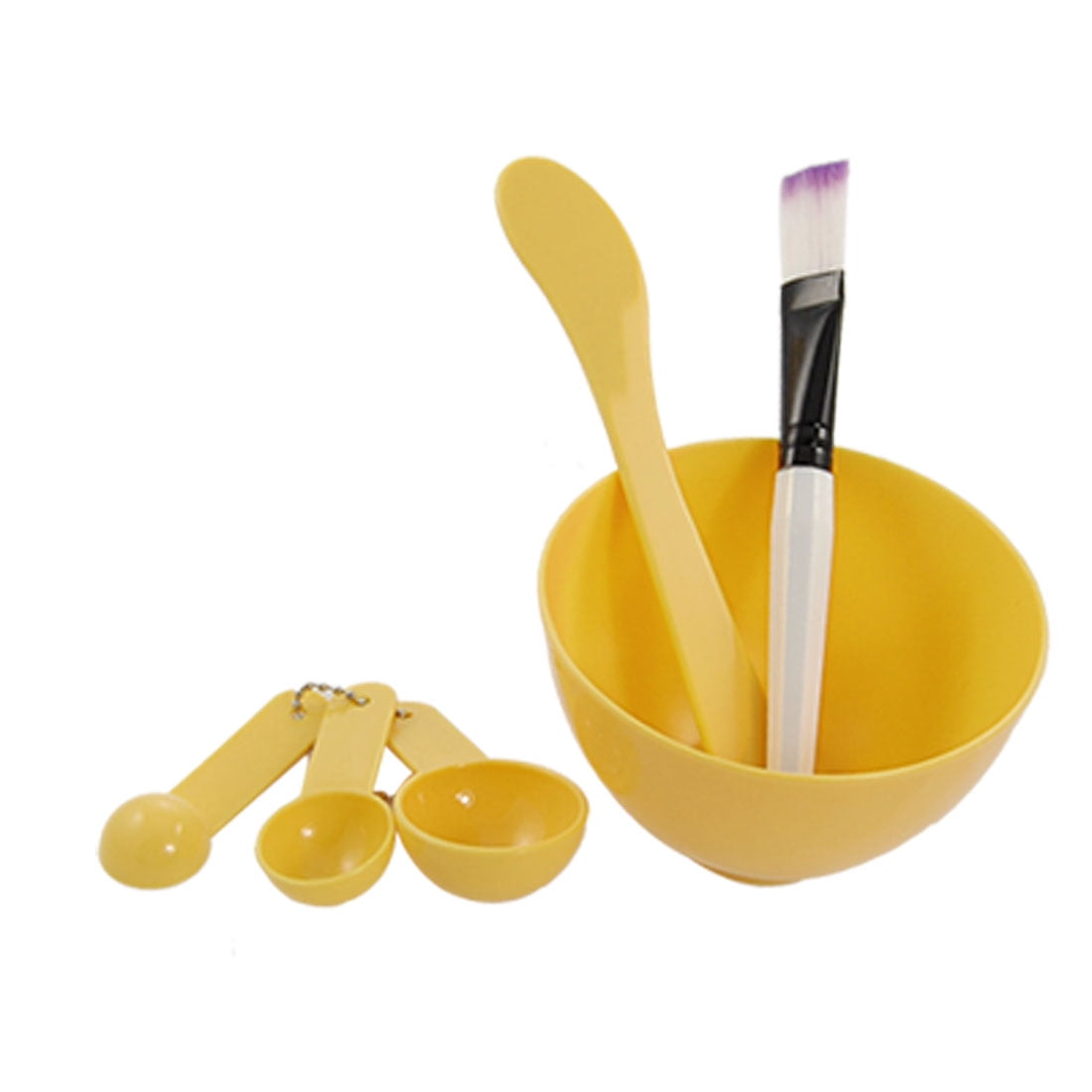 Home DIY Bowl Brush Spoon Beauty Face Mask Outfit Kit 4 in 1 Set Yellow Shiseido - After Sun Intensive Recovery Emulsion -300ml/10oz